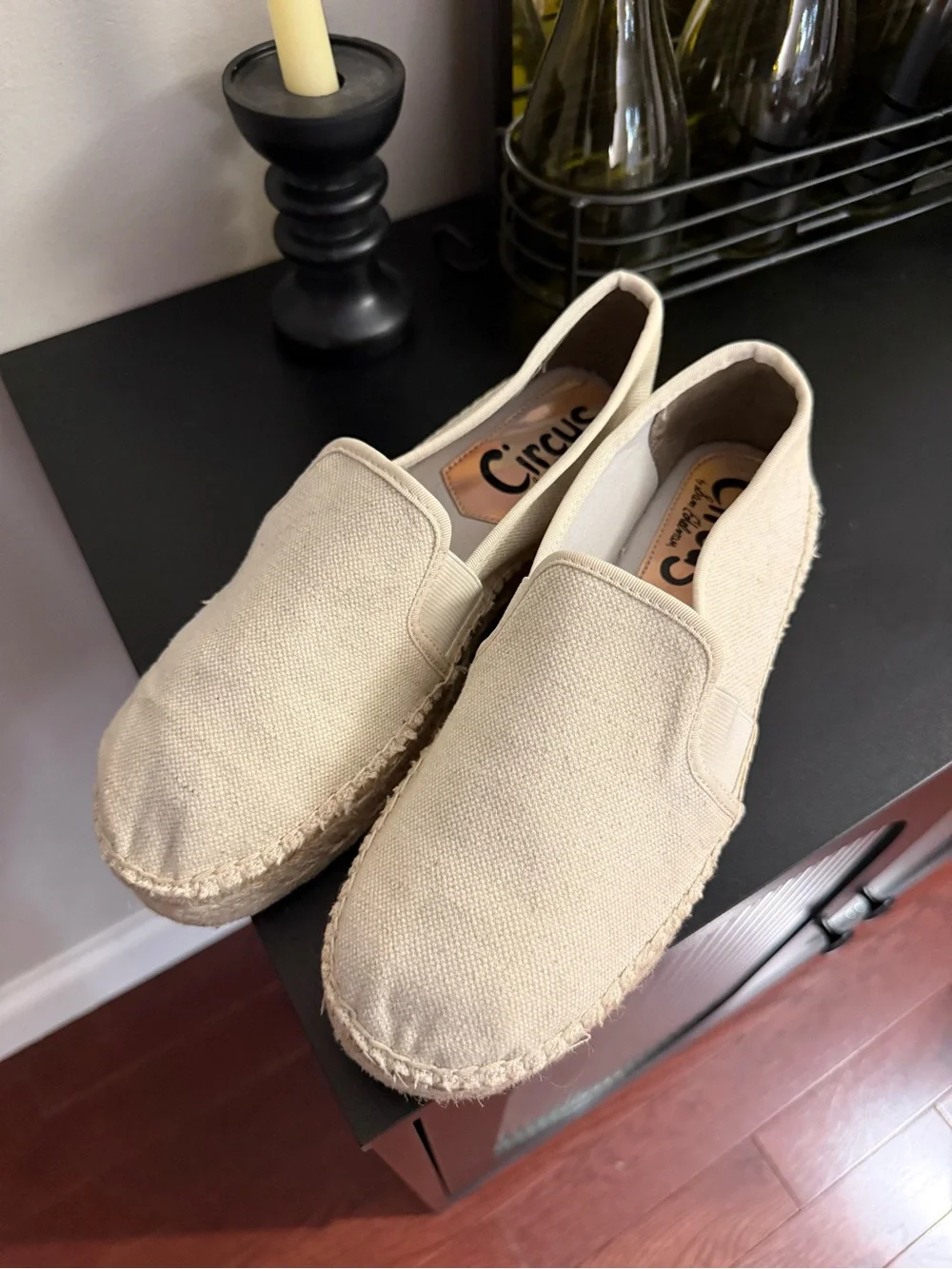 Circus by Sam Edelman Ivory Platform Espadrilles Women’s Size 10